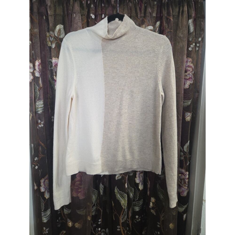 Naadam Cashmere / Wool Blend Color Block Sweater Medium